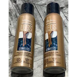 2 Sally Hansen Airbrush Legs Spray On Makeup Light Glow 4.4 oz Water Resistant